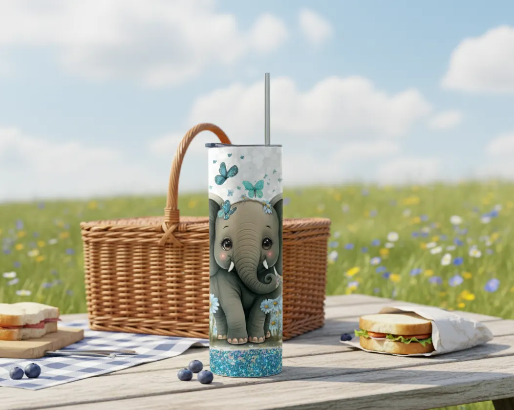 Personalised Tumbler - Little Elephant