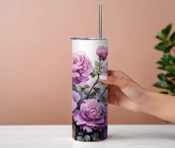 Personalised Tumbler - Floral design