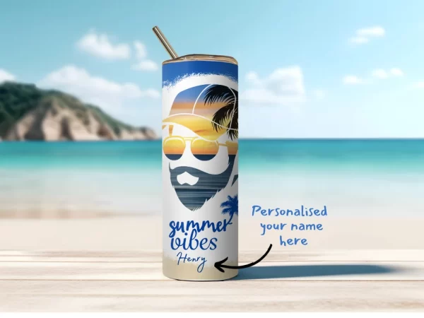 Personalised Tumbler - Summer Vibes for Him