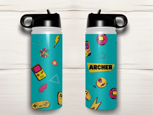 Personalised Kids Drink Bottle - Games