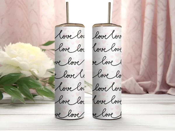 Personalised Tumbler - Love Love Love