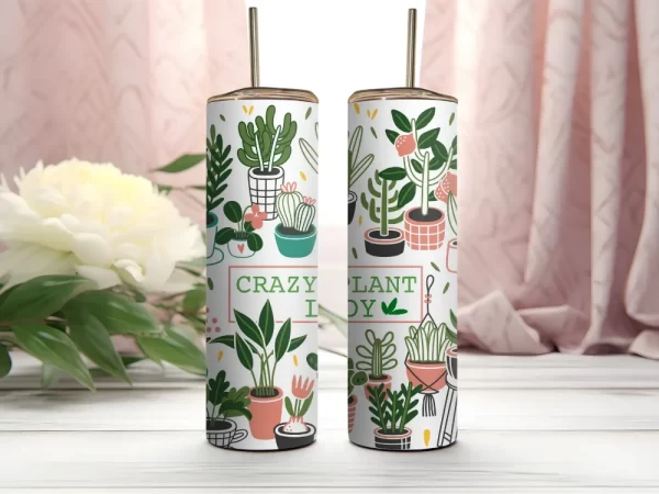 Personalised Tumbler - Crazy Plant Lady