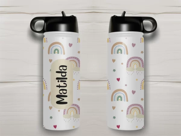 Personalised Kids Drink Bottle - Little Rainbows