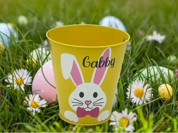 Personalised Easter Bucket - Pink Bunny