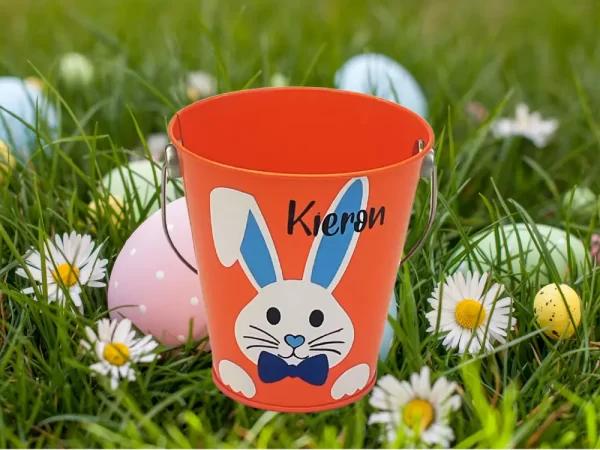 Personalised Easter Bucket - Blue Bunny