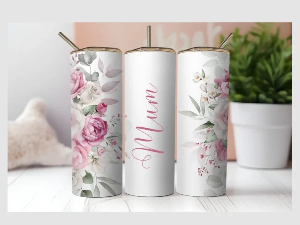 Mum Floral Roses Tumbler