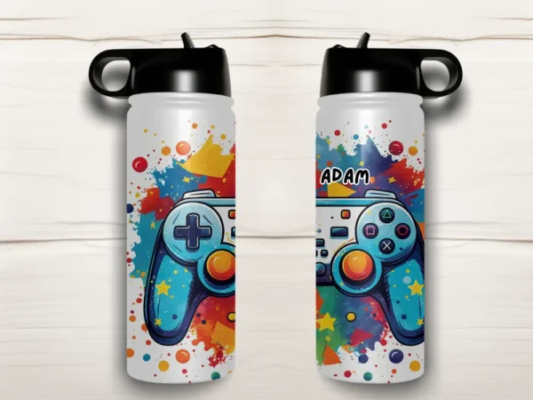 Personalised Kids Drink Bottle - Game Controller