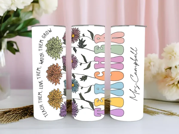 Personalised Skinny Tumbler for Teacher