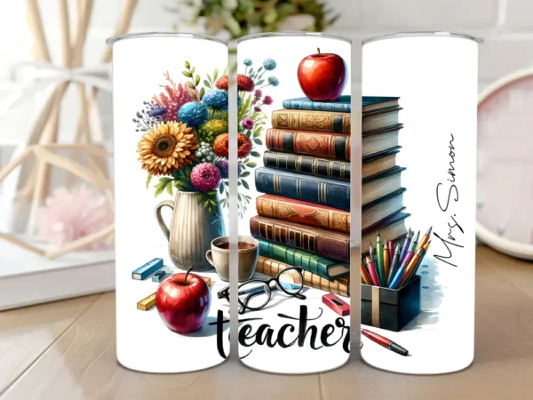 Personalised Skinny Tumbler for Teacher