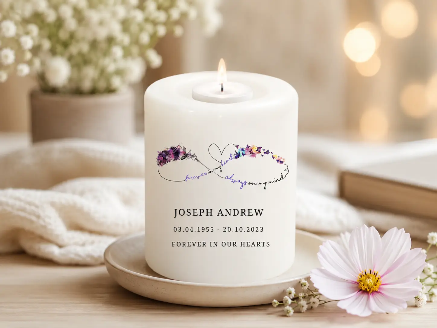 Personalised Memorial TeaLight Candle Holder in my heart