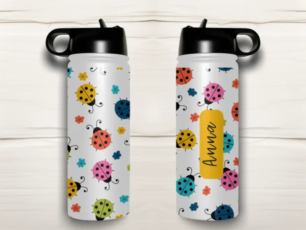 Personalised Kids Drink Bottle - LadyBugs