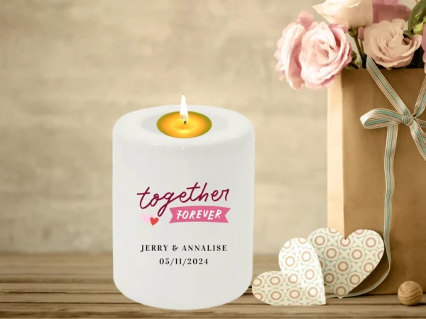 Personalised Candle Holder - Together Forever