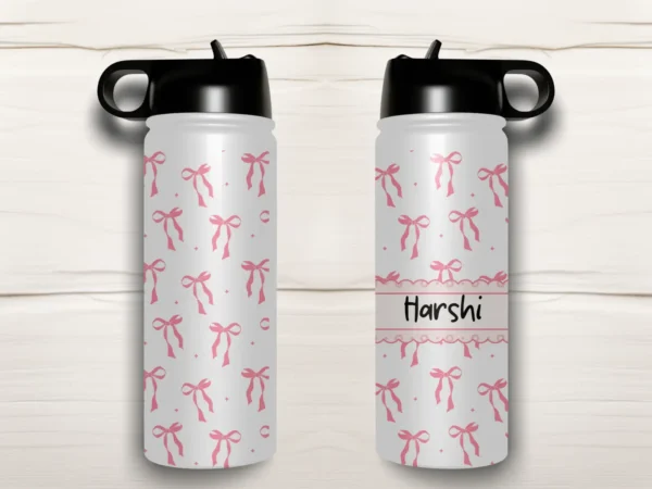 Pink Coquette Bow Drink Bottle