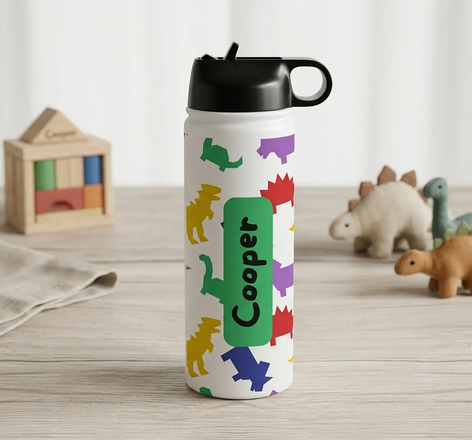 Personalised Drink Bottle Little Dinosaurs