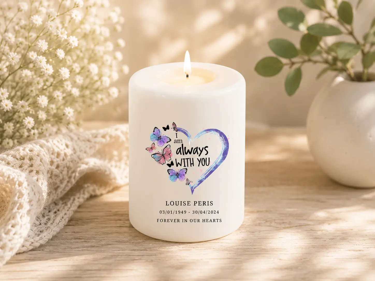 Personalised Memorial TeaLight Candle Holder Always