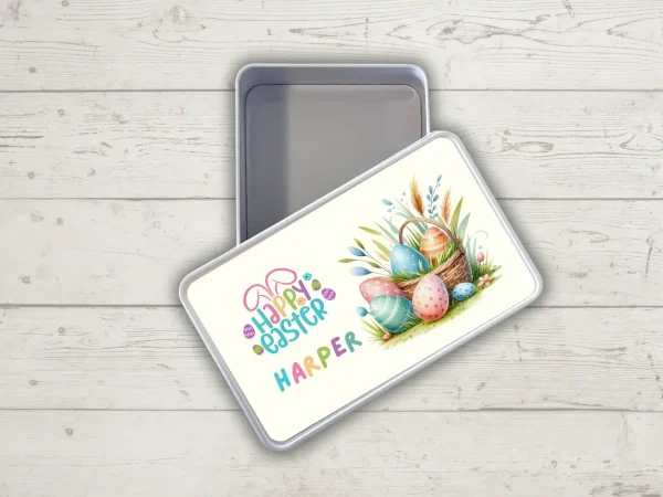 Personalised Tin Happy Easter