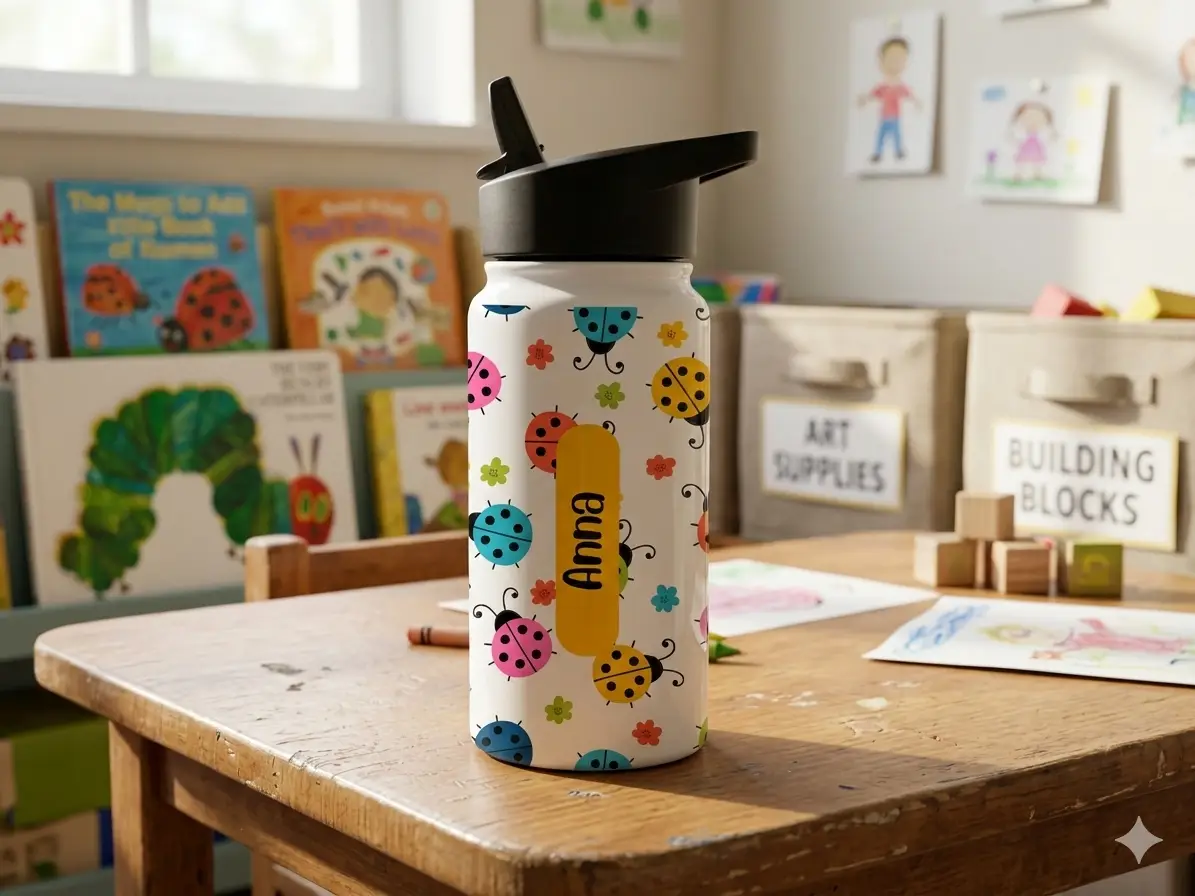 Personalised Kids Drink Bottle 14oz Fruits