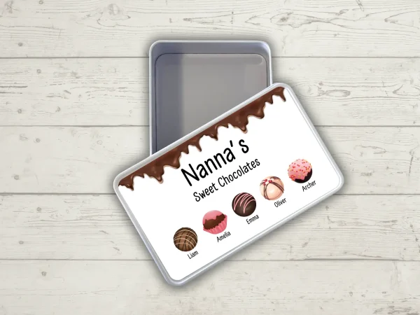 Personalised Tin Keepsake Box Nanna's