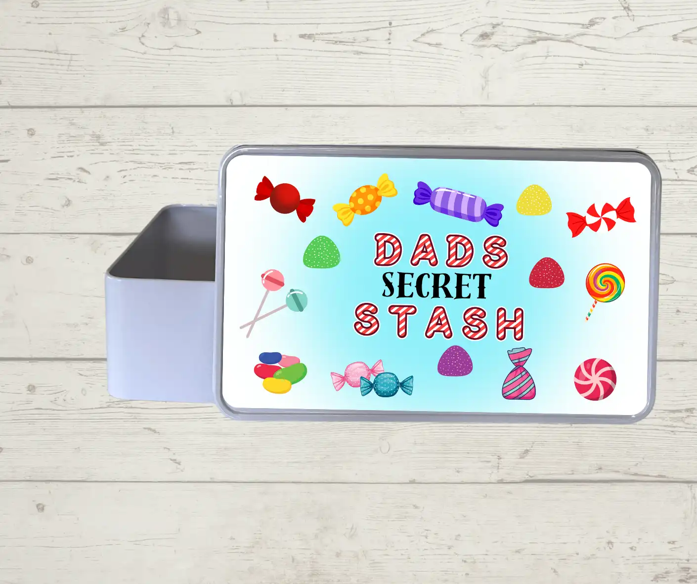Personalised Tin Keepsake Box Dads secret stash