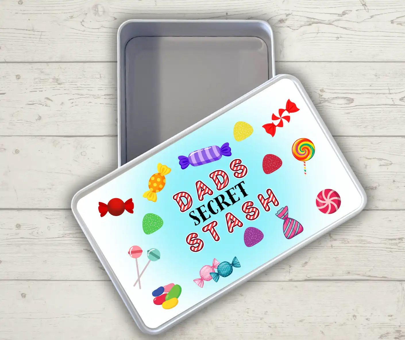Personalised Tin Keepsake Box Dads secret stash