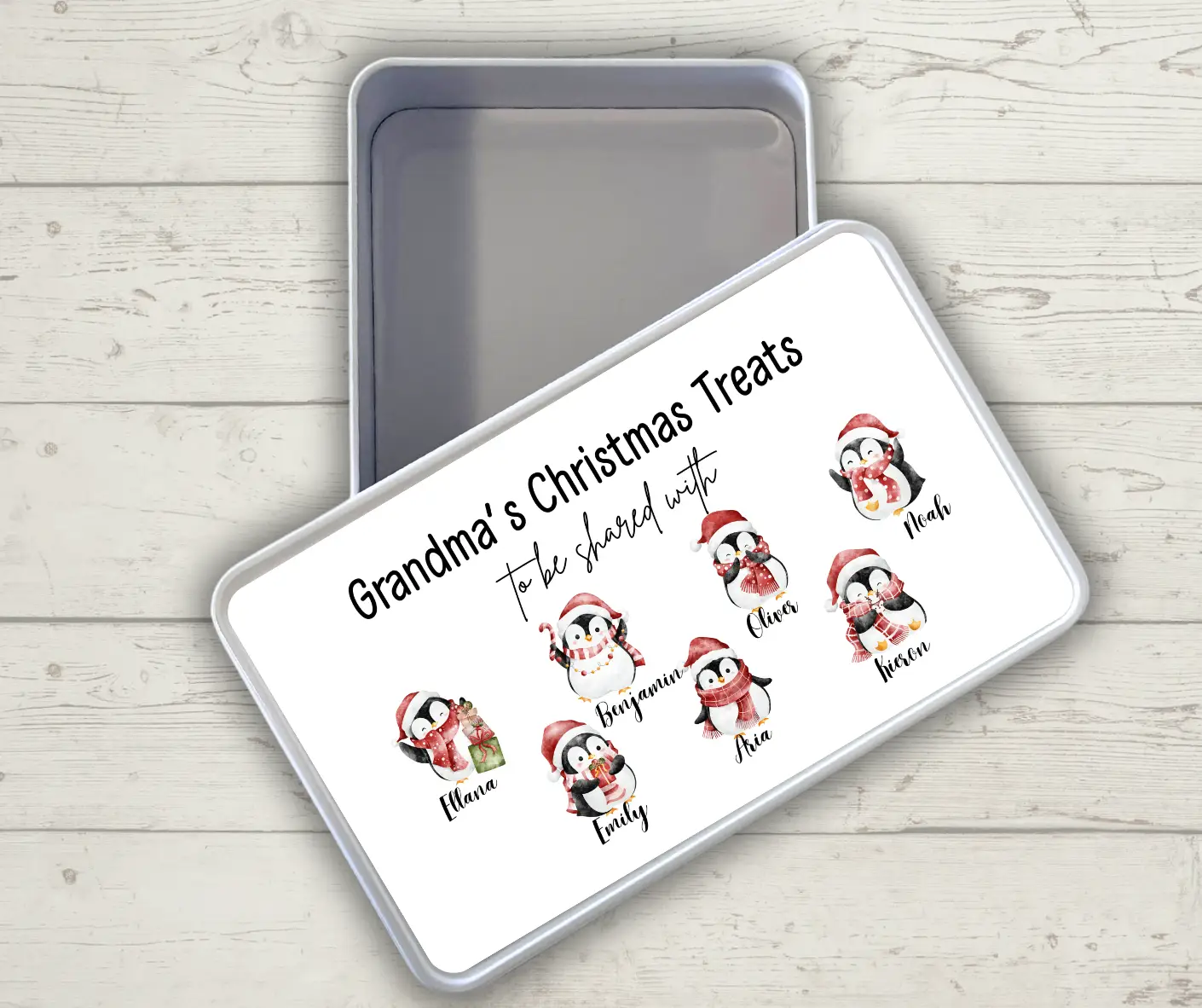 Personalised Christmas Cookie Tin Christmas Treats