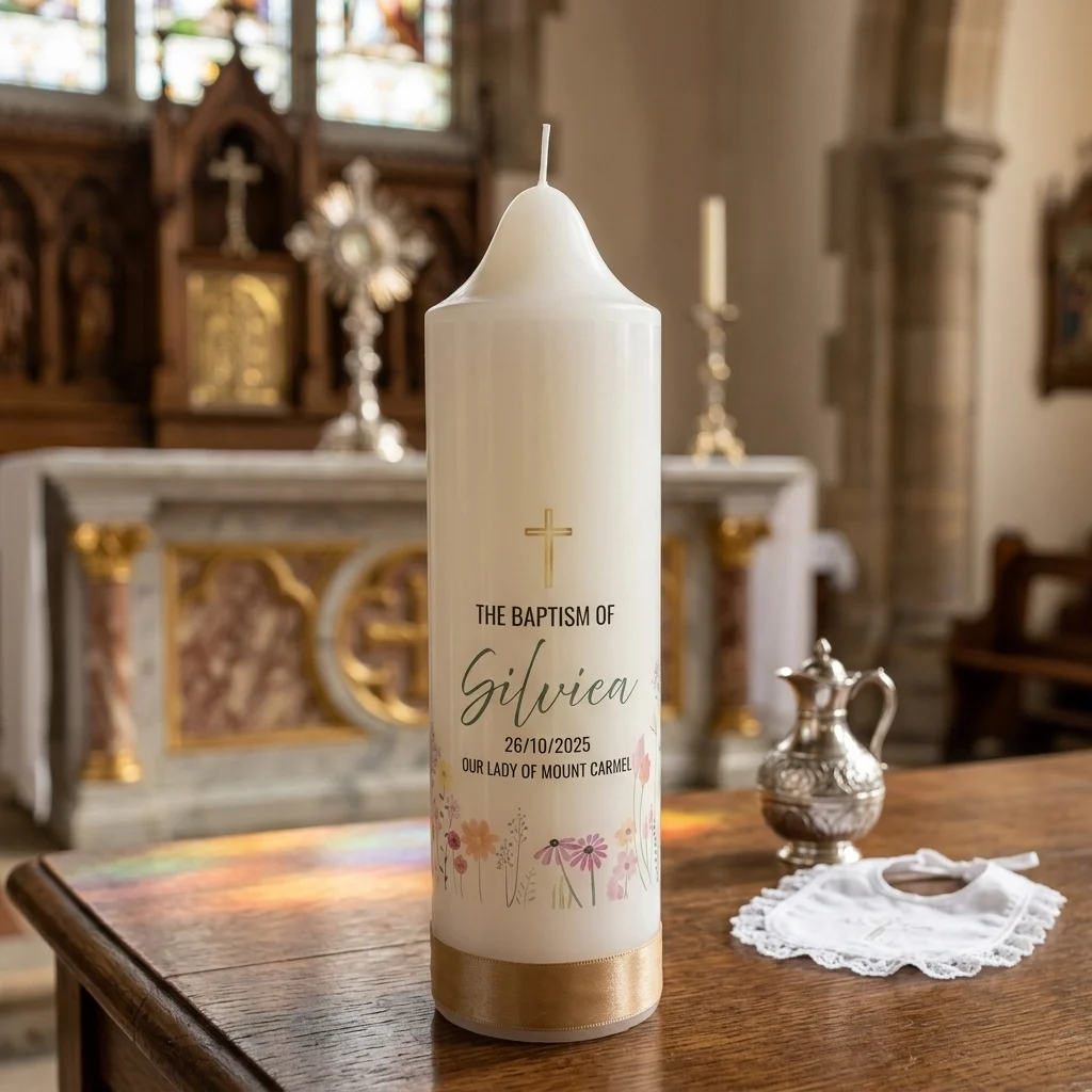 Personalised Baptism Christening Candle