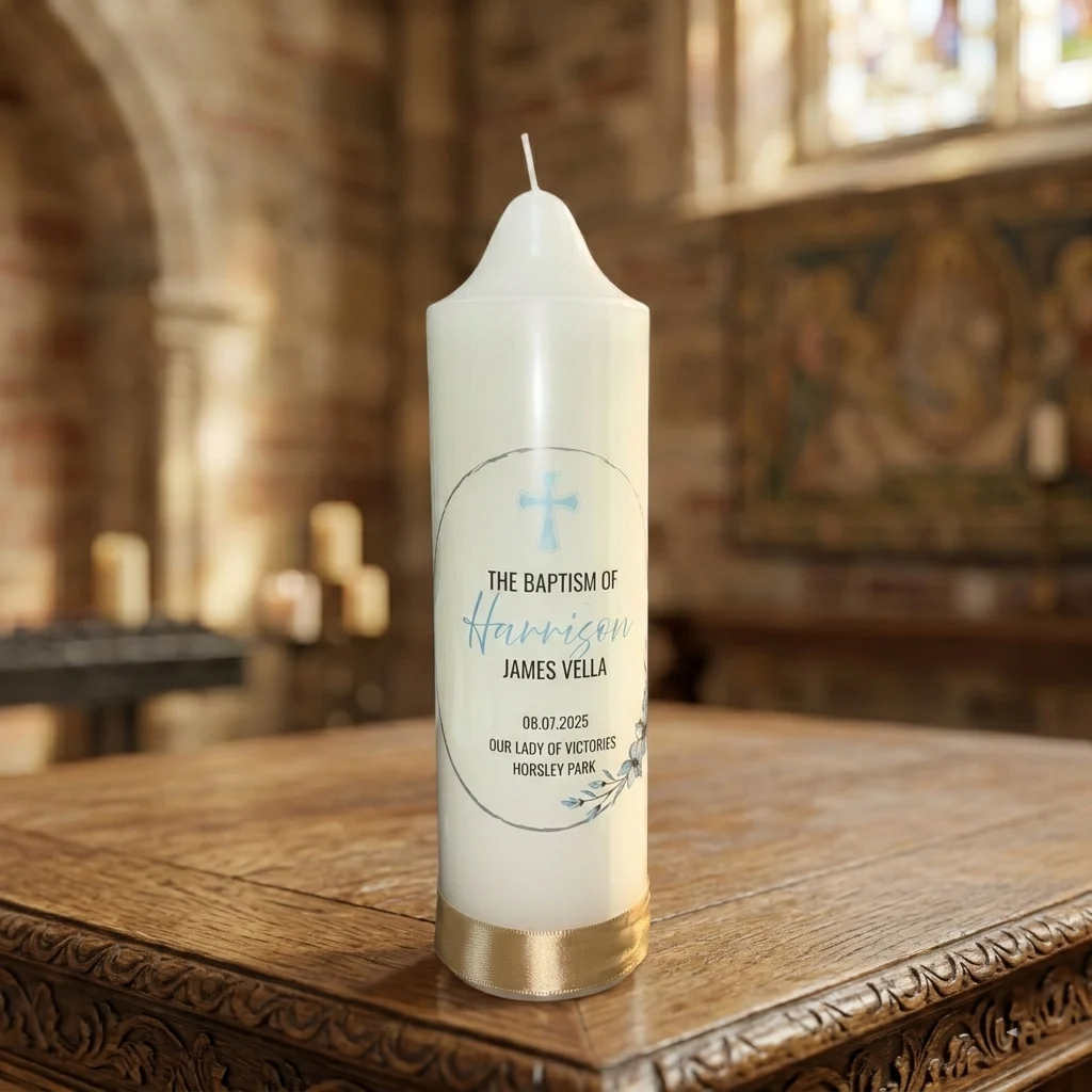 Personalised Baptism Christening Candle