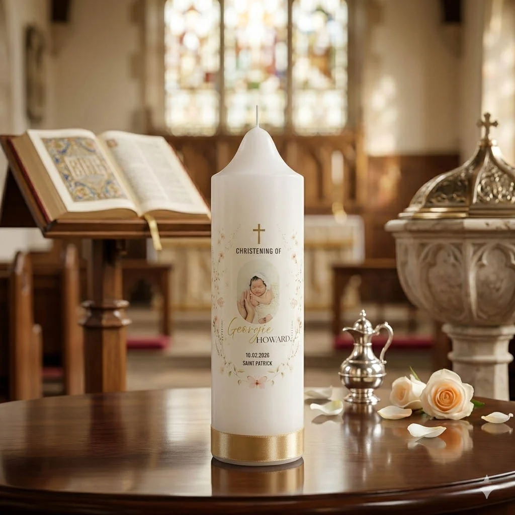 Personalised Baptism Christening Candle