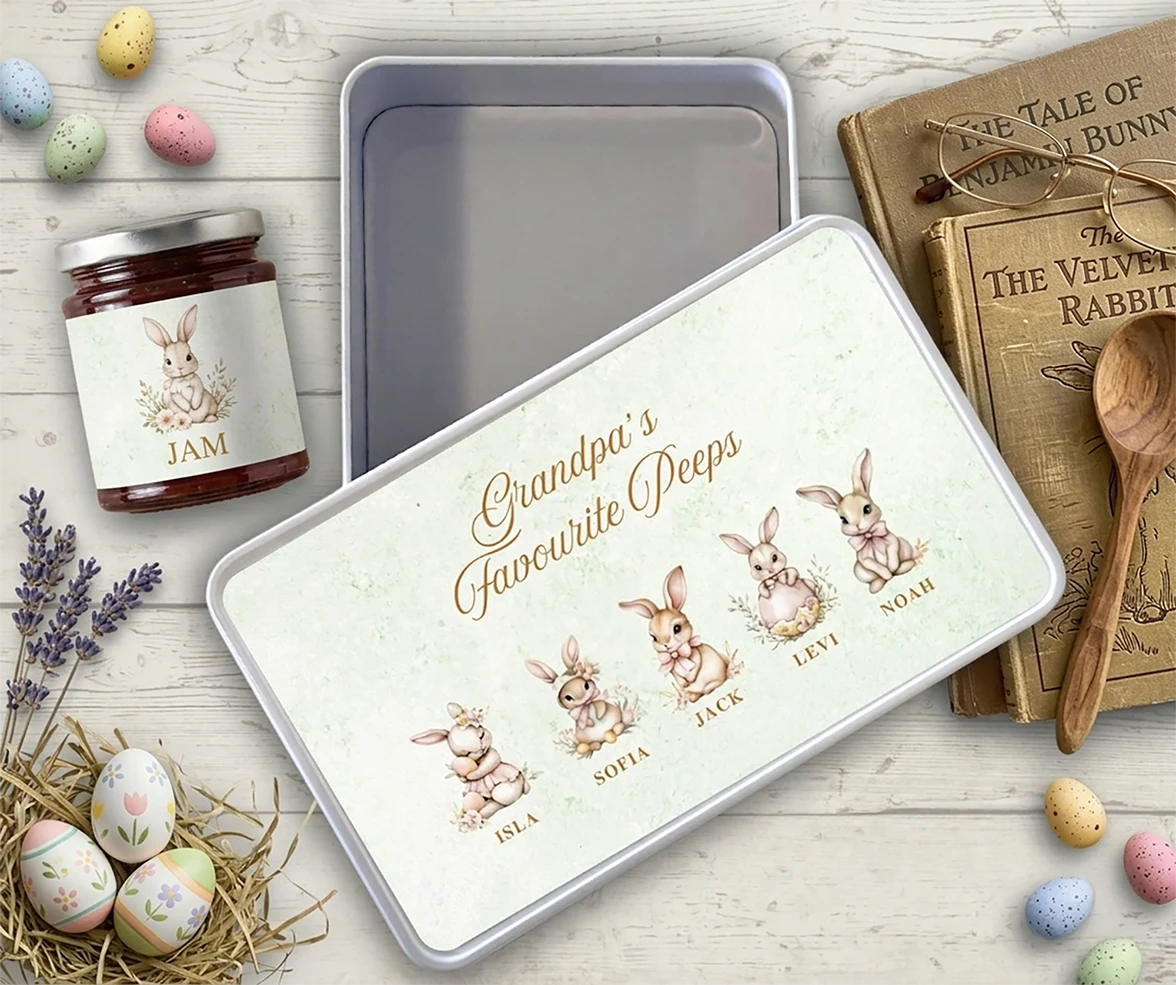 Personalised Easter Bunny Treat Tin